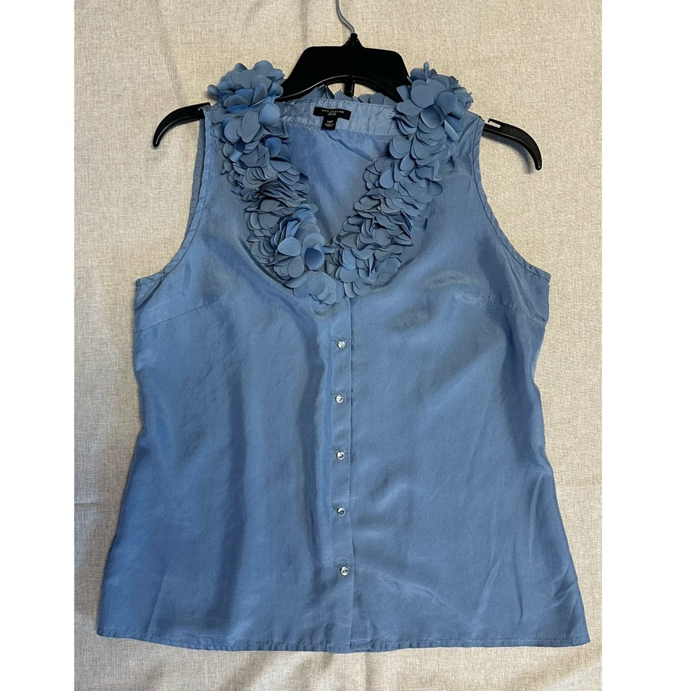 Ann Taylor 100% Silk Sleeveless Blouse